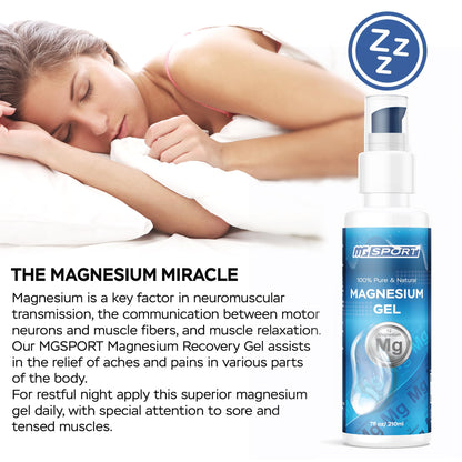 MgSport Magnesium Gel Dead Sea Magnesium - Gentle Topical Gel for Leg Cramps and Muscle Recovery Without Stinging - 20% More Potency Than Magnesium Oil Sprays - 1,000 Pumps - Maple Wellness Supplements