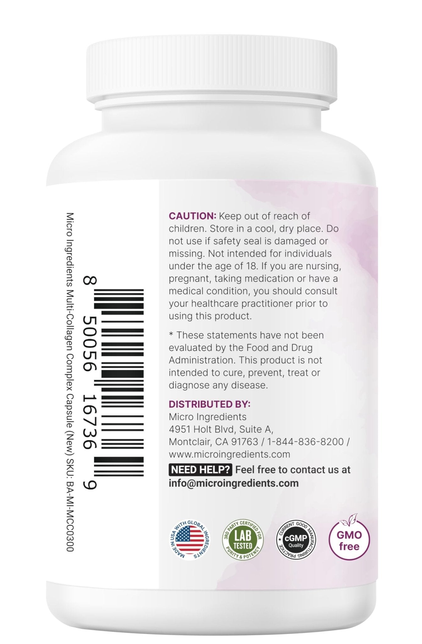 Micro Ingredients 2 Pack Multi Collagen Pills for Women & Men, 480 Capsules | Type I, II, III, V, X | Hydrolyzed Protein Peptides with Biotin, Hyaluronic Acid, & Vitamin C | Keto & Paleo Friendly - Maple Wellness Supplements