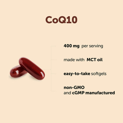 Micro Ingredients CoQ10 400 mg Per Serving, 240 Softgels | Made with Coconut MCT Oil | Coenzyme Q10 (Ubiquinone) | Non-GMO - Maple Wellness Supplements