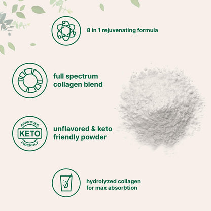 Micro Ingredients Multi Collagen Peptides Powder, 8oz – Hydrolyzed Type I,II,III,V,X with Biotin, Hyaluronic Acid, Vitamin C – Unflavored Collagen for Women & Men, Easy Dissolve, 20 Servings - Maple Wellness Supplements