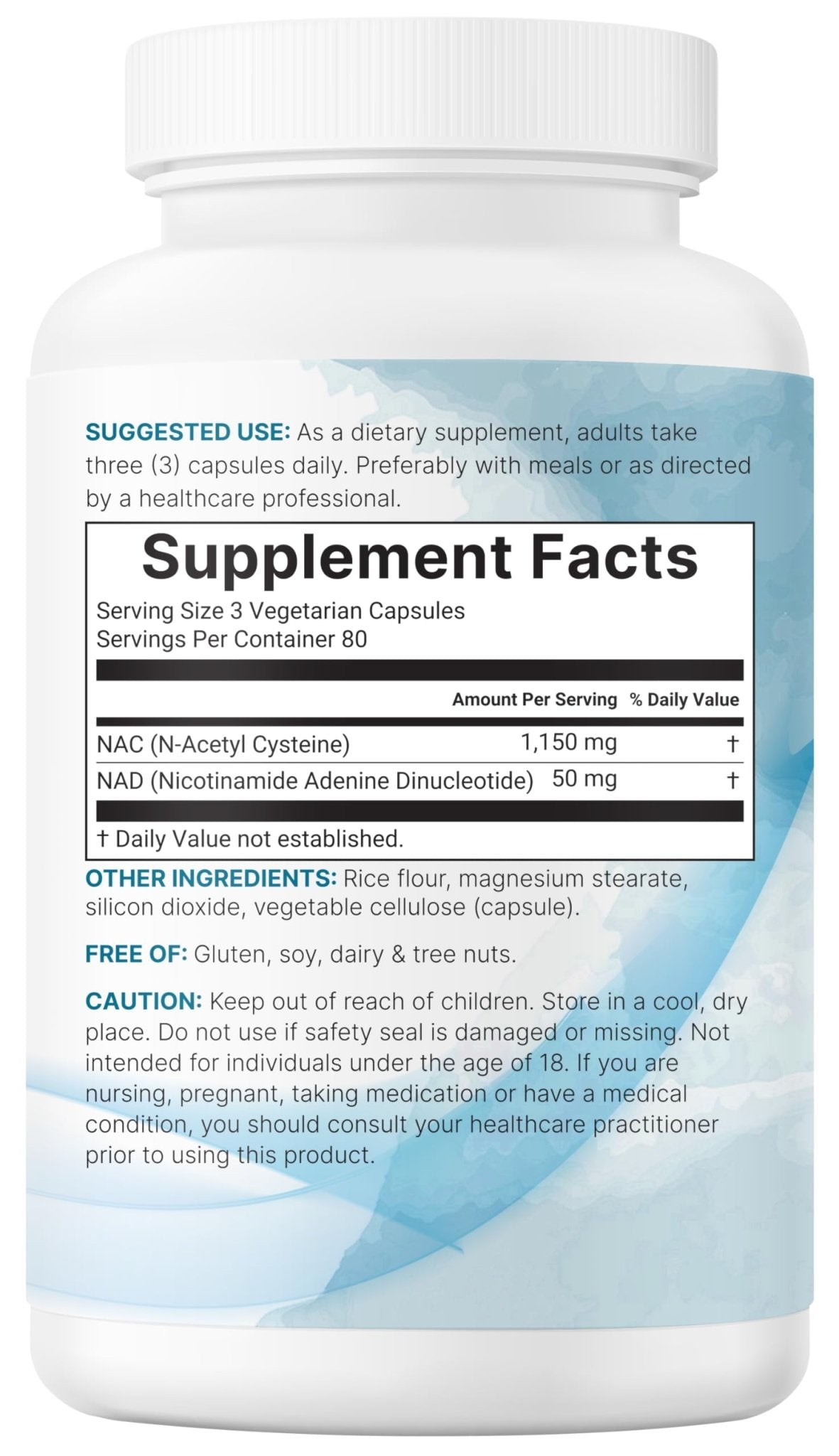 Micro Ingredients NAC with NAD+, 240 Vegetarian Capsules | 1,200 mg Per Serving | 2-in-1 N-Acetyl-L-Cysteine with Nicotinamide Adenine Dinucleotide - Maple Wellness Supplements