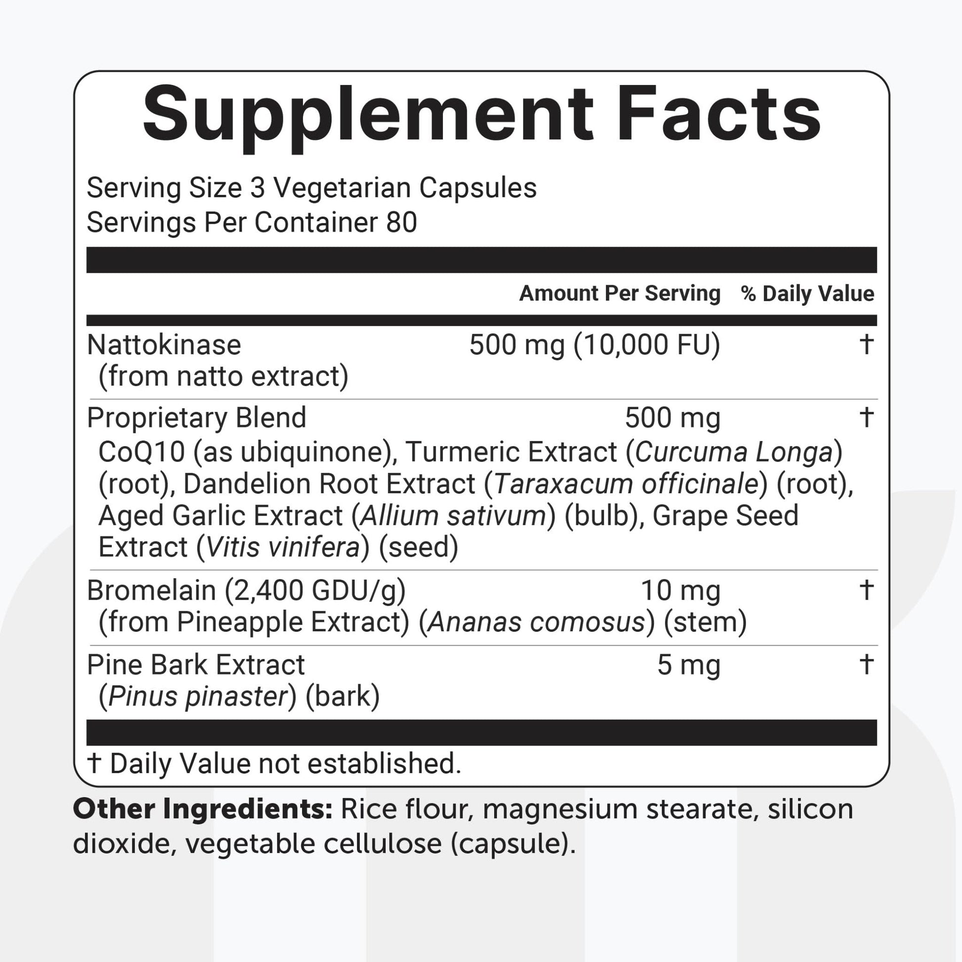 Micro Ingredients Nattokinase 10,000 FU Per Serving (Natural Natto Extract), 240 Vegetarian Capsules | with CoQ10, Turmeric, Aged Garlic & Pine Bark Extract - Maple Wellness Supplements