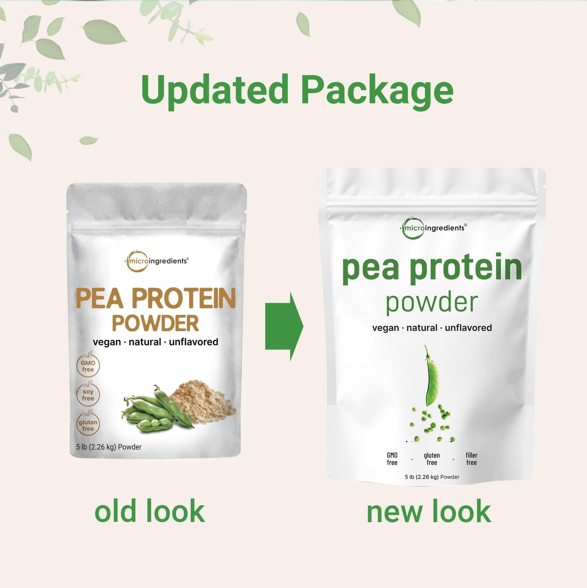 Micro Ingredients North American Grown, Pea Protein Powder, 5 Pounds | Plant Based, Unflavored | Complete Vegan Protein Source with BCAAs & EAAs – 27g Serving | Non-GMO, Keto Friendly - Maple Wellness Supplements