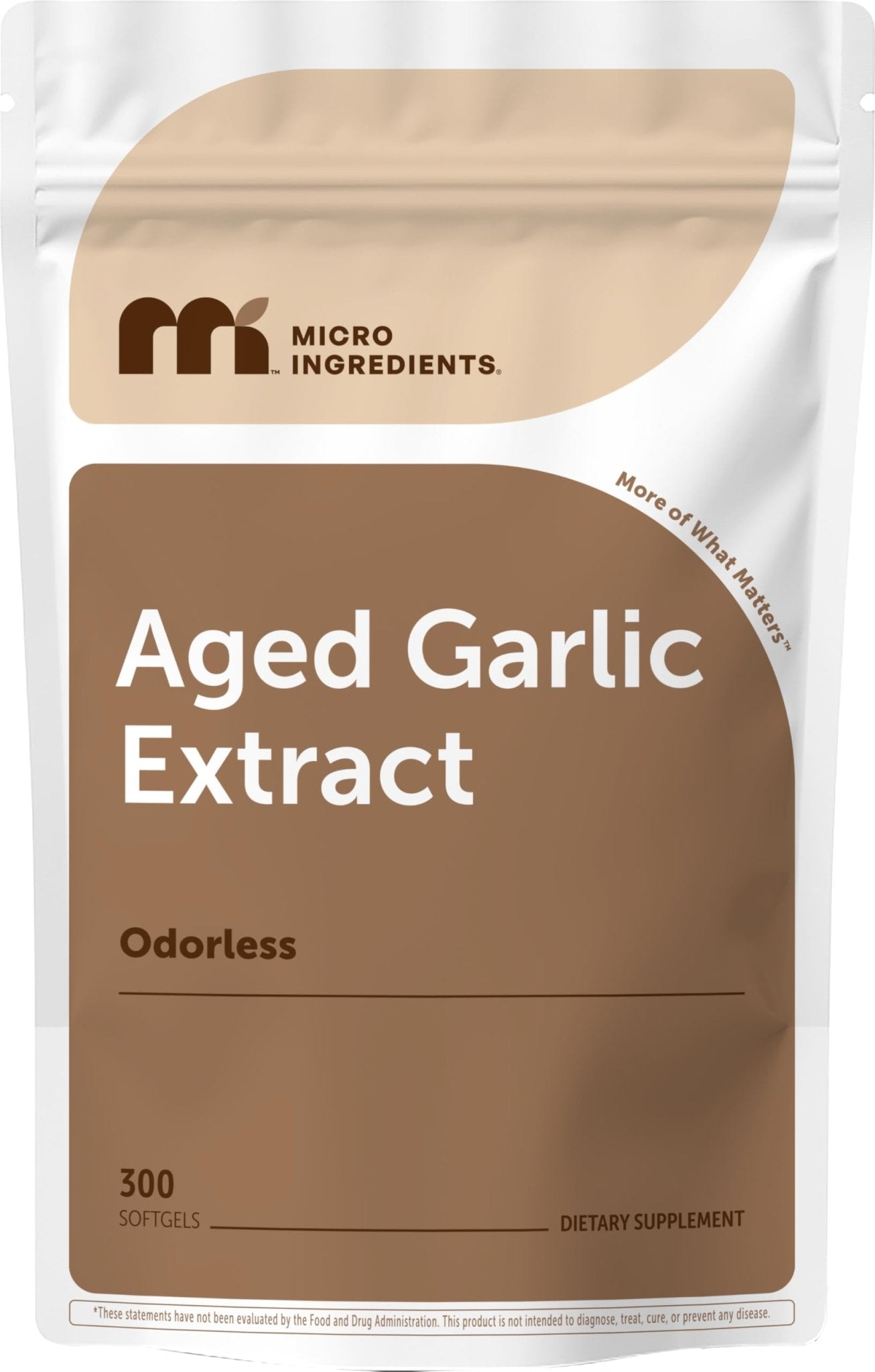 Micro Ingredients Odorless Garlic, 300 Softgels | 2 Years Aged Garlic Extract | Grown Allium Sativum Bulb - Maple Wellness Supplements