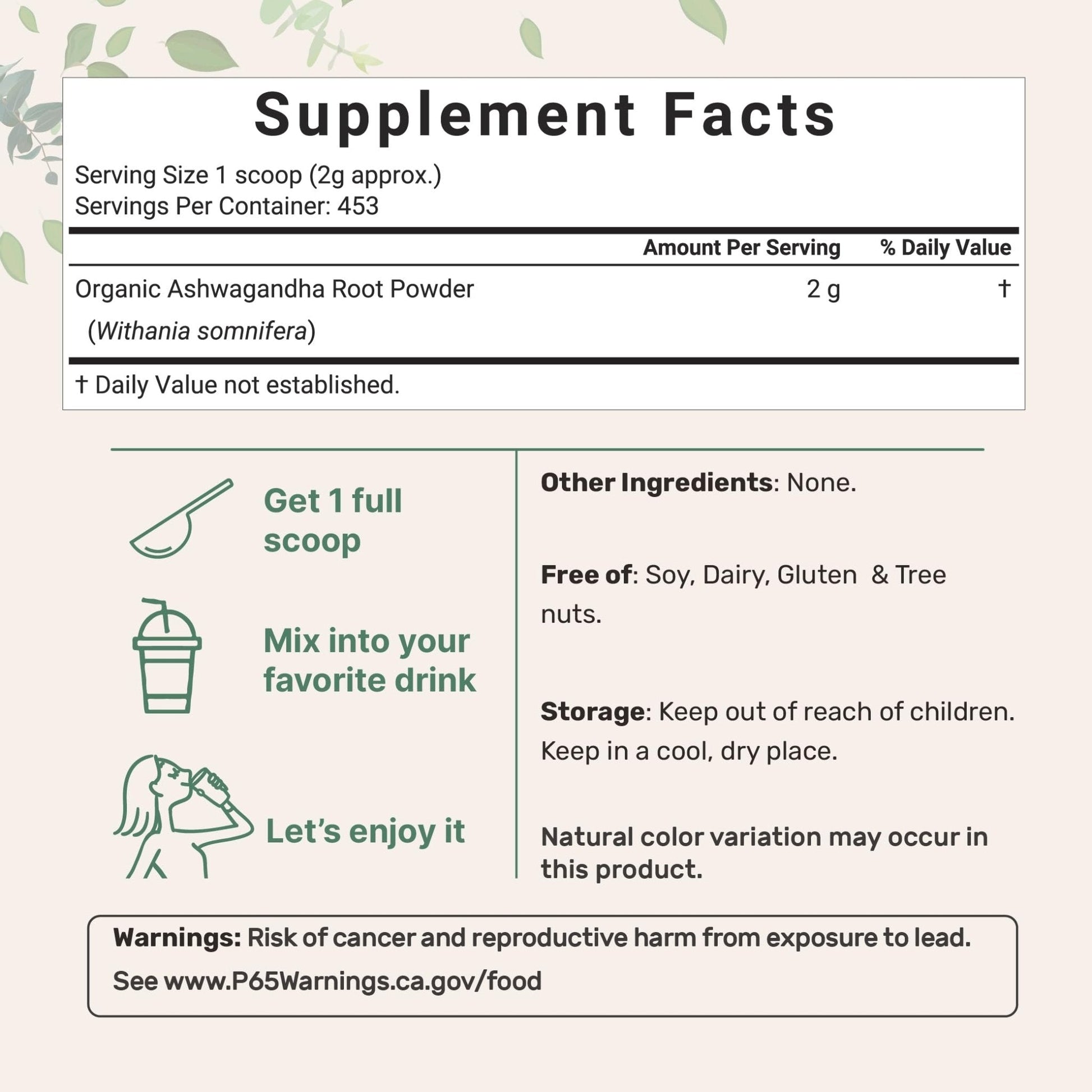 Micro Ingredients Organic Ashwagandha Root Powder | 2 Pound, No Filler, No Additives, Highly Purified | Active Withanolides, Adaptogenic Ayurvedic Herbal Supplements, Gluten Free, India Origin - Maple Wellness Supplements