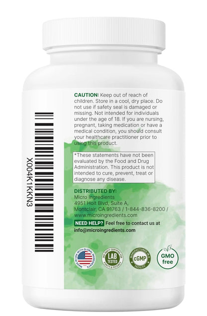 Micro Ingredients Probiotics 200 Billion CFU, 120 Veggie Capsules | Mega Probiotics for Men & Women | 40 Strains with Prebiotics, Postbiotics & Digestive Enzymes | Gut, Immune & Digestive Health - Maple Wellness Supplements