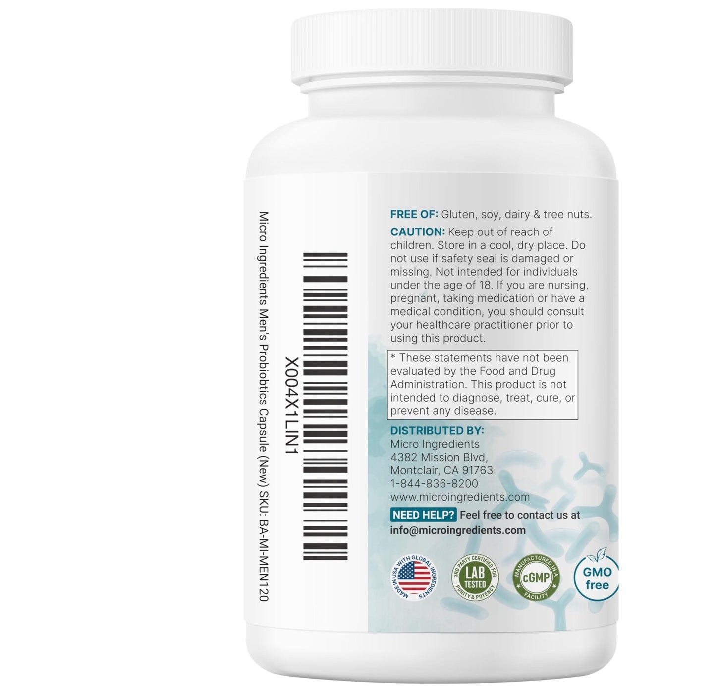 Micro Ingredients Probiotics for Men 100 Billion CFU, 40 Strains, 120 Vegetarian Capsules | Pre, Probiotics, Postbiotics & Enzymes | Pre, Probiotics, Enzymes, Saw Palmetto, Pumpkin Seed & Lycopene - Maple Wellness Supplements
