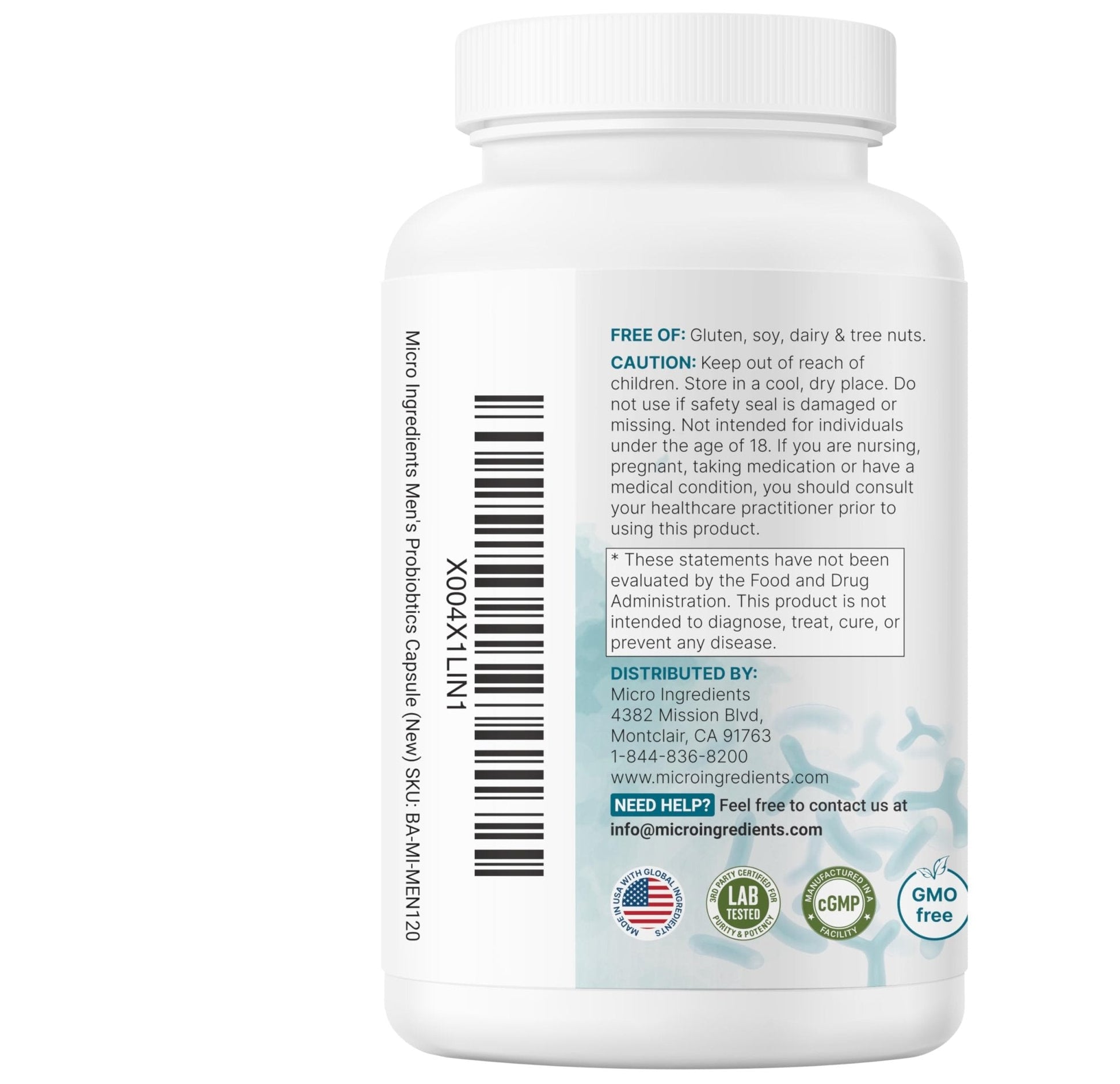 Micro Ingredients Probiotics for Men 100 Billion CFU, 40 Strains, 120 Vegetarian Capsules | Pre, Probiotics, Postbiotics & Enzymes | Pre, Probiotics, Enzymes, Saw Palmetto, Pumpkin Seed & Lycopene - Maple Wellness Supplements