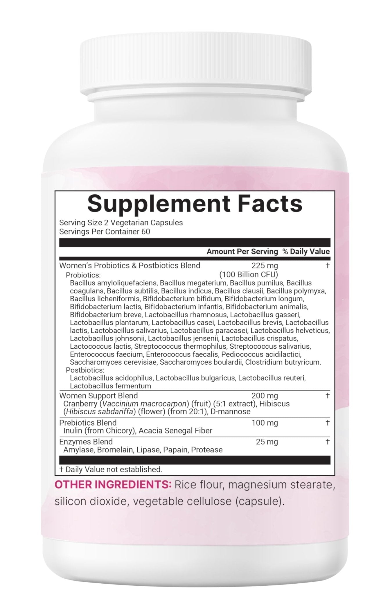 Micro Ingredients Probiotics for Women 100 Billion CFU with Prebiotics, 120 Veggie Capsules | pH Balance, Urinary Tract, Vaginal & Gut Health Support* - Maple Wellness Supplements