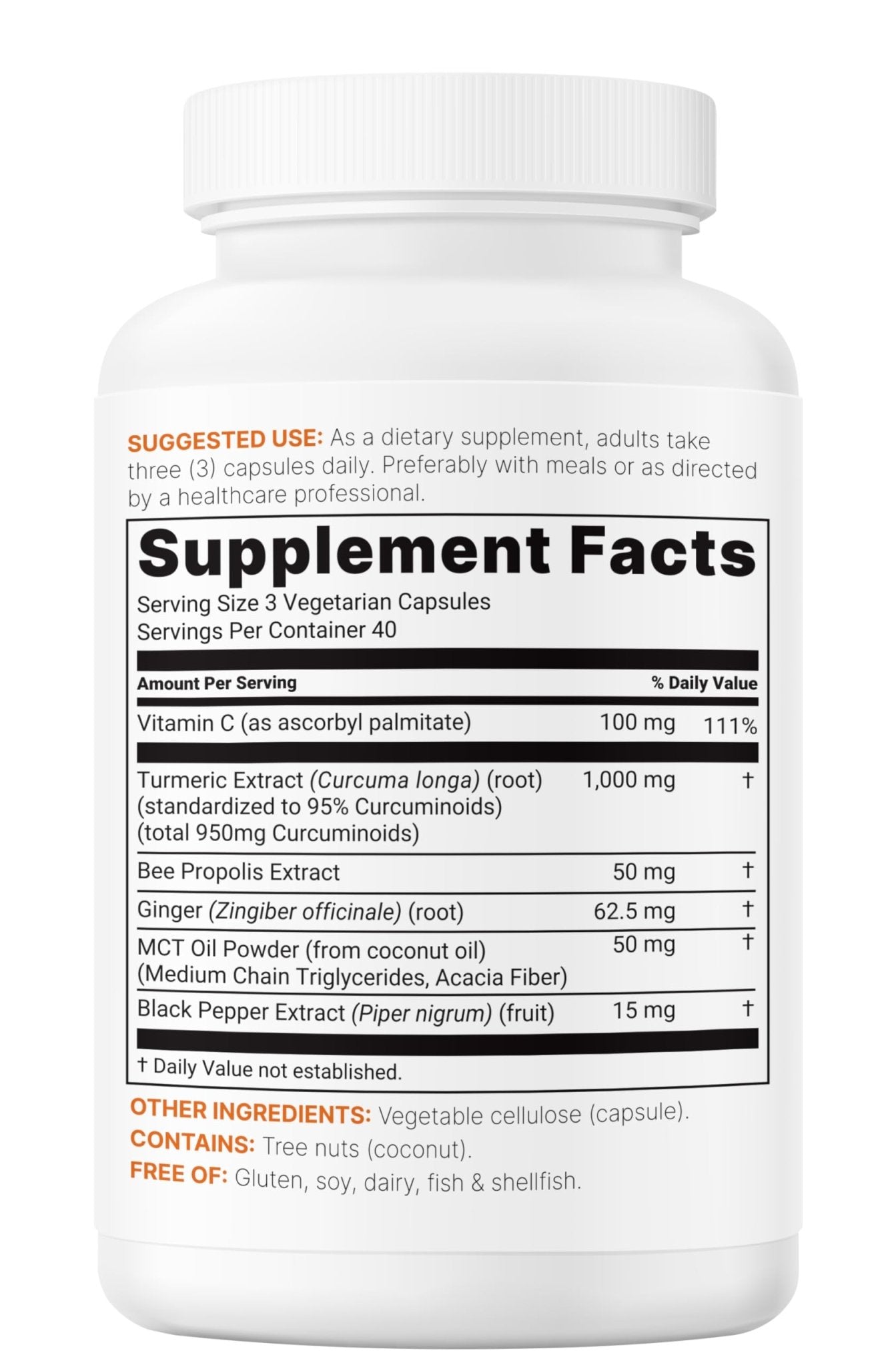Micro Ingredients Pure Turmeric Curcumin Supplement 1,000mg – 95% Curcuminoids with Black Pepper & Ginger – High Absorption for Joint & Antioxidant Support - Maple Wellness Supplements
