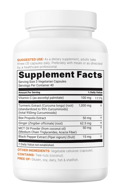 Micro Ingredients Pure Turmeric Curcumin Supplement 1,000mg – 95% Curcuminoids with Black Pepper & Ginger – High Absorption for Joint & Antioxidant Support - Maple Wellness Supplements