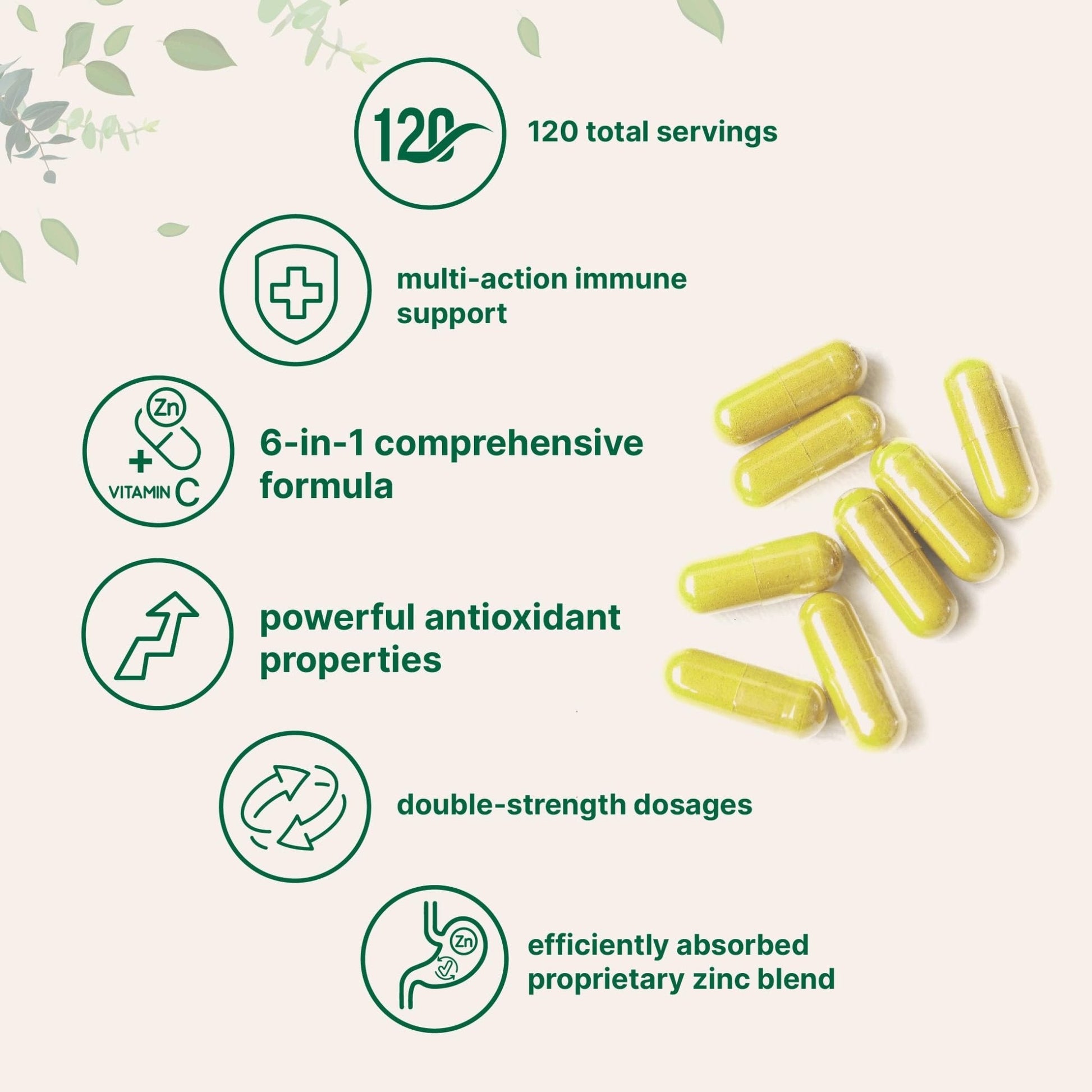 Micro Ingredients Quercetin with Vitamin C and Zinc, 240 Capsules | Quercetin 500mg, Vitamin C 500mg, Zinc 50mg (Picolinate, Citrate, Glycinate, Gluconate) - Maple Wellness Supplements