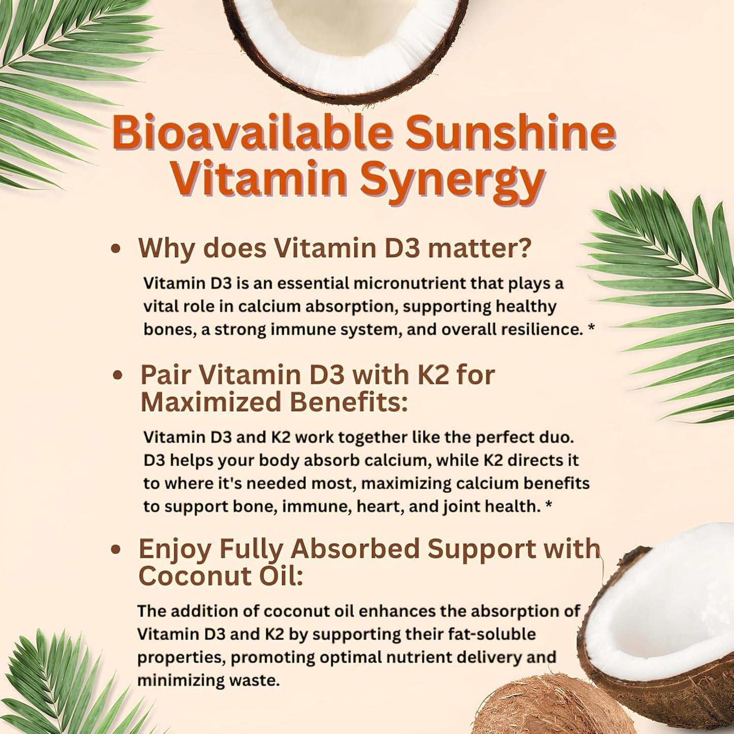 Micro Ingredients Vitamin D3 10,000 IU + K2 MK-7 200 mcg, 300 Softgels with Virgin Coconut Oil | 2-in-1 Vitamins D & K Complex - Maple Wellness Supplements