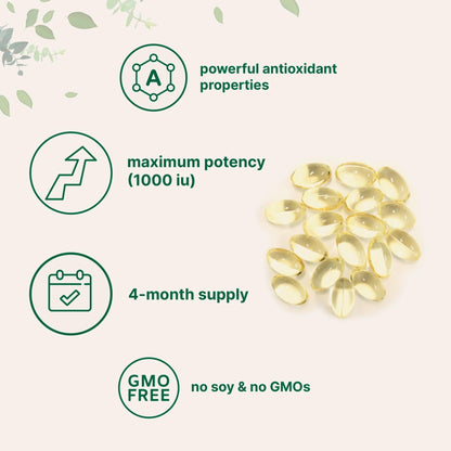 Micro Ingredients Vitamin E 1000 IU, 240 Softgels | Pure Vitamin E Oil Pills | Antioxidant Supplements for Skin and Face | Non-GMO, Gluten Free - Maple Wellness Supplements