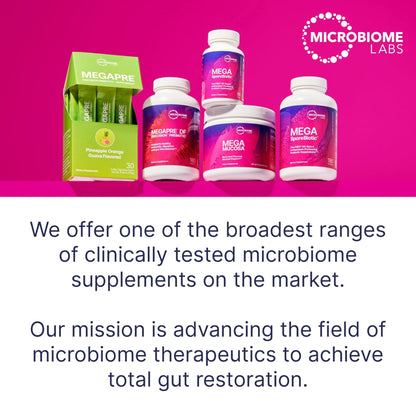 Microbiome Labs MegaPre Prebiotic Fiber Powder for Women, Men & Kids - Pineapple Orange Guava Prebiotic Fiber Supplement Powder with Clinically Tested Oligosaccharides - Maple Wellness Supplements