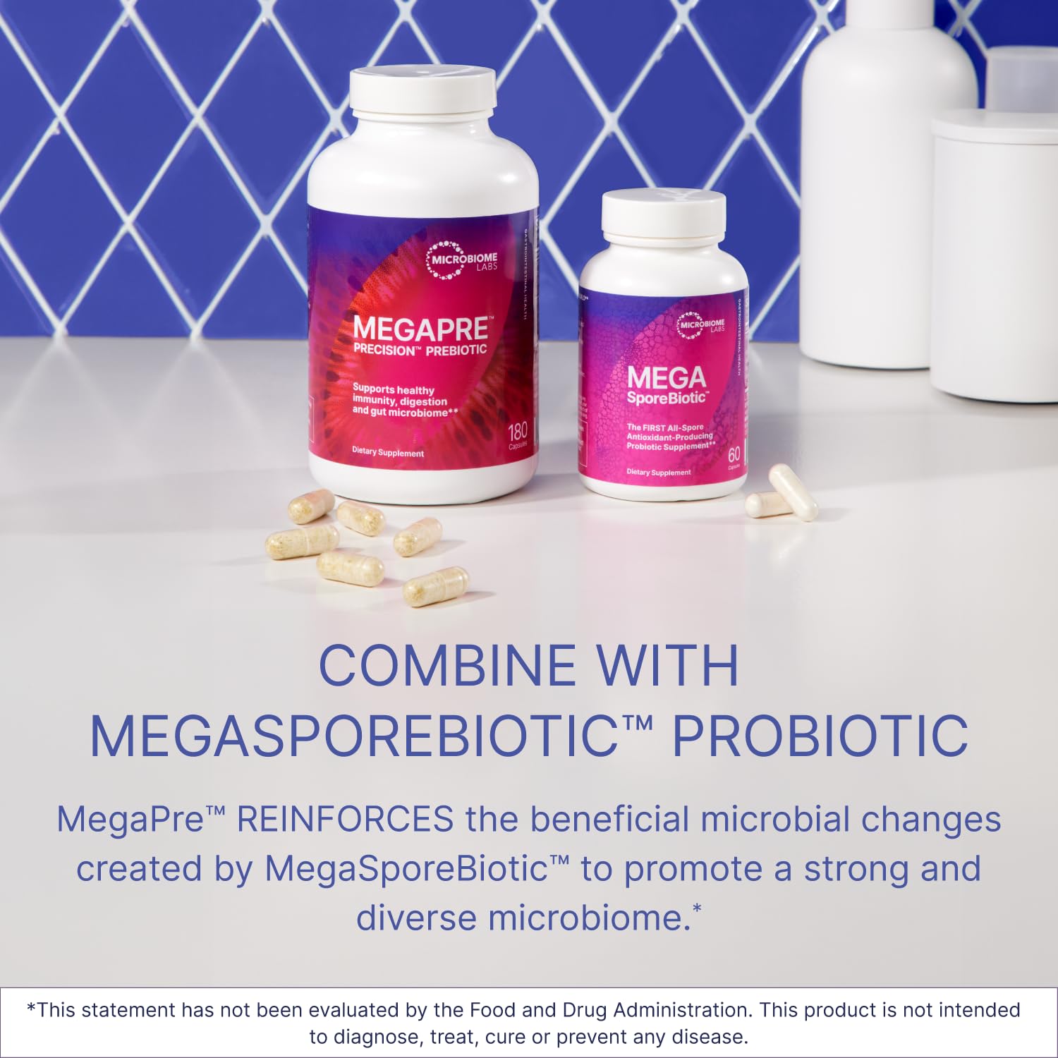 Microbiome Labs MegaPre Prebiotic Fiber Powder for Women, Men & Kids - Pineapple Orange Guava Prebiotic Fiber Supplement Powder with Clinically Tested Oligosaccharides - Maple Wellness Supplements