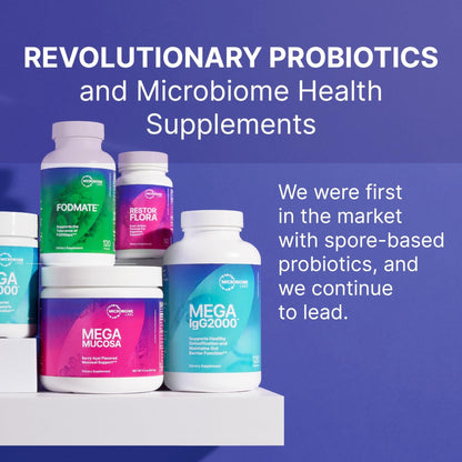 Microbiome Labs MegaSporeBiotic Probiotics for Women & Men - Spore-Based Probiotic for Gut Health & Digestive Support - Shelf-Stable, Travel-Friendly - Maple Wellness Supplements