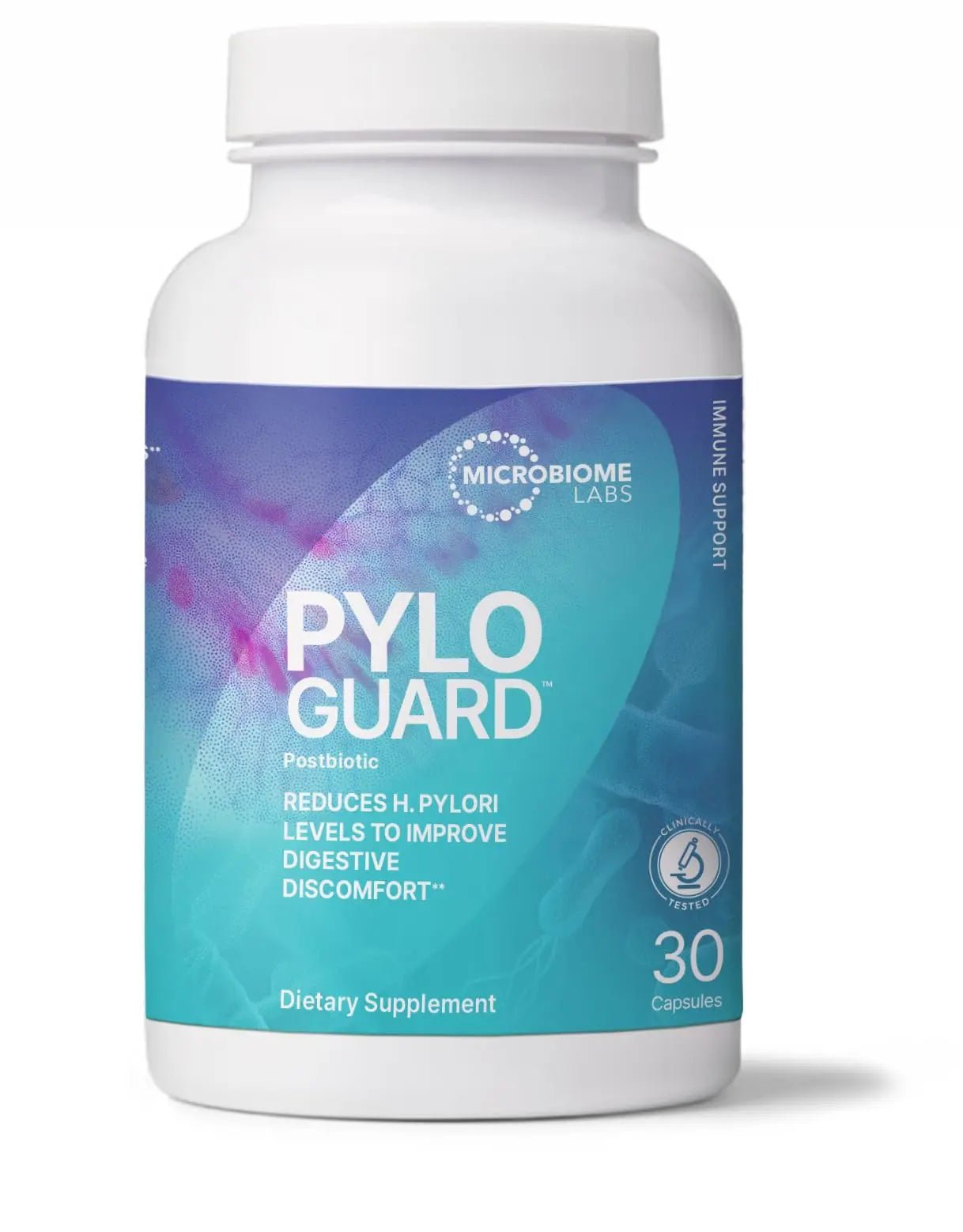 Microbiome Labs PyloGuard - Patented L reuteri DSM17648 to Improve Digestive Comfort - Gut Health & Immune Support Supplement - Postbiotic (30 Capsules) - Maple Wellness Supplements