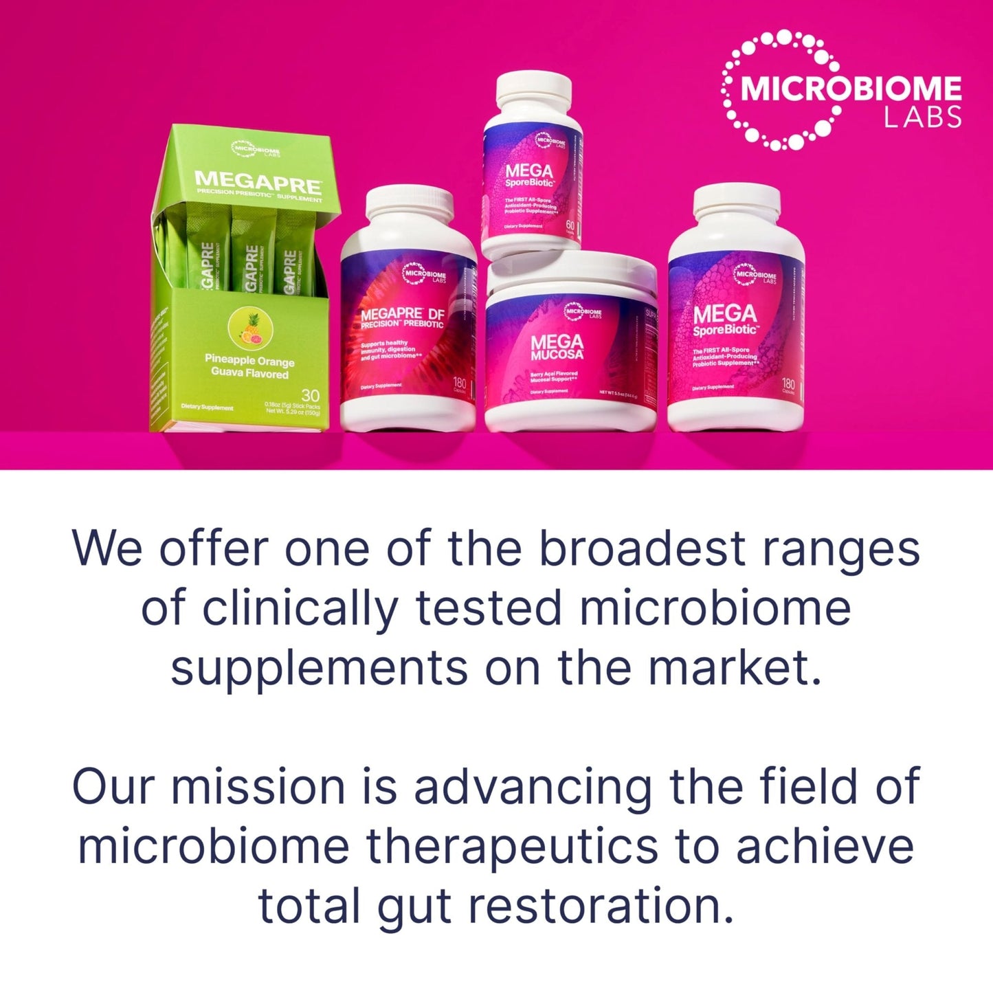 Microbiome Labs RestorFlora - Men's & Women's Probiotics for Digestive Health & Gut Reset - Spore Based Saccharomyces Boulardii Probiotics - Maple Wellness Supplements