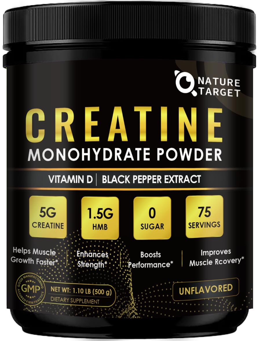 Micronized Creatine Monohydrate for Women and Men, Creatine Powder for Men-Women for Improve Performance and Strength, Support Muscle Growth and Workout Recovery, 6.5g per Servings, 75 Servings - Maple Wellness Supplements