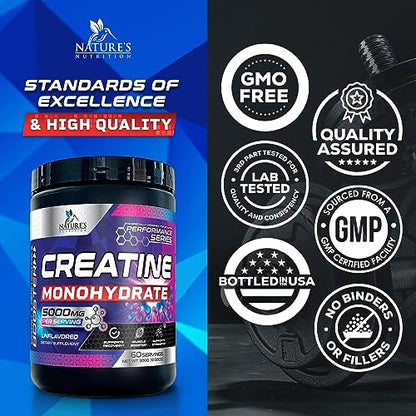 Micronized Creatine Monohydrate Powder - 100% Pure Unflavored Creatine Powder - Maple Wellness Supplements