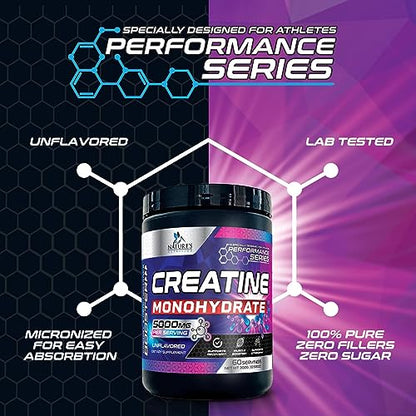 Micronized Creatine Monohydrate Powder - 100% Pure Unflavored Creatine Powder - Maple Wellness Supplements