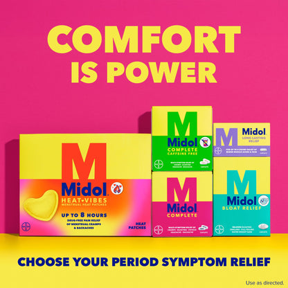 Midol Complete Gelcaps 24ct: Midol Complete Menstrual Pain Relief Gelcaps with Acetaminophen for Menstrual Symptom, PMS Relief, and Period Cramp Relief - 24 Count - Maple Wellness Supplements