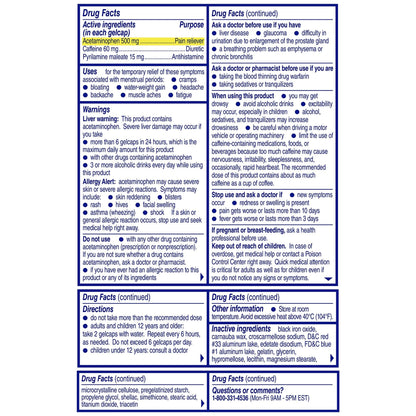 Midol Complete Gelcaps 24ct: Midol Complete Menstrual Pain Relief Gelcaps with Acetaminophen for Menstrual Symptom, PMS Relief, and Period Cramp Relief - 24 Count - Maple Wellness Supplements