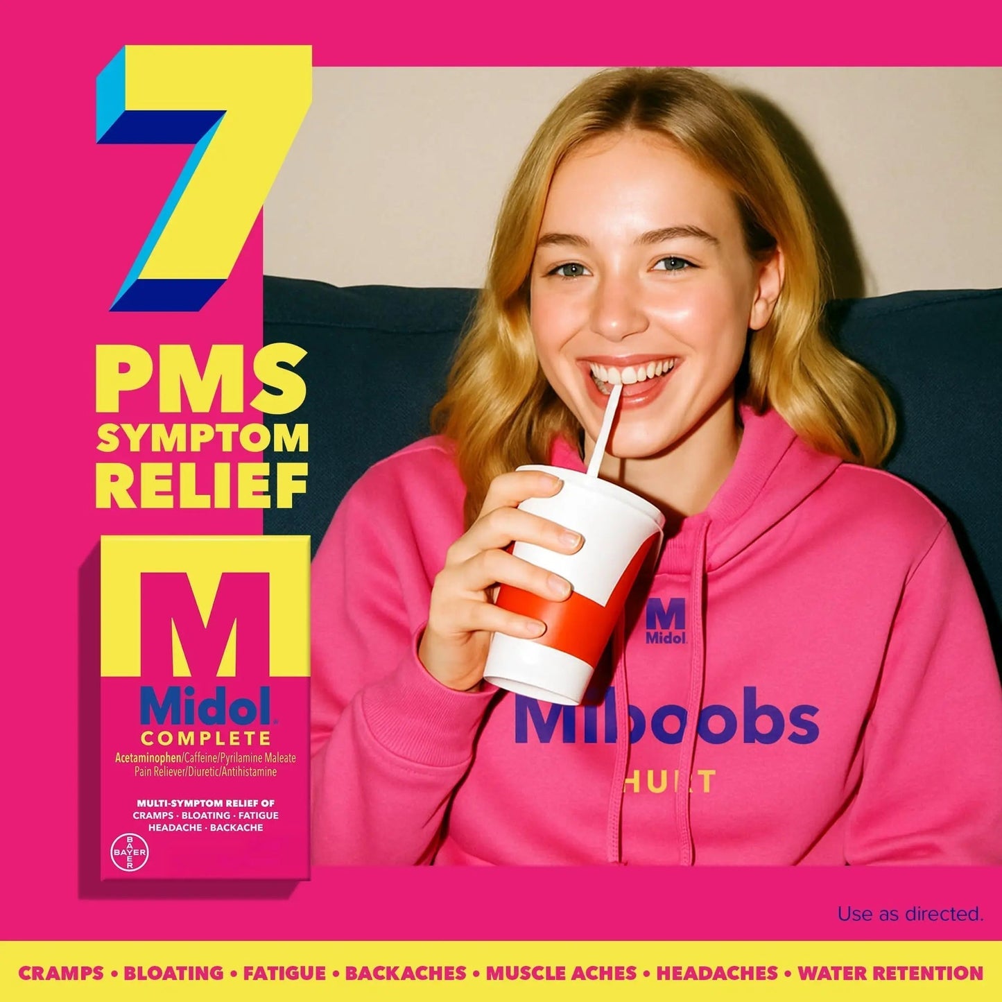 Midol Complete Menstrual Pain Relief Caplets with Acetaminophen for Period Cramps, and Menstrual Symptom Relief - 40 Count (Pack of 3) (Packaging May Vary) - Maple Wellness Supplements