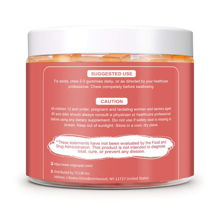 Migcopat 10G Fiber Gummies for Adults with Vitamins C, D, B3, B5 - Digestive & Gut Health Gummies with 30 Billion CFU Probiotics Blend, Inulin, ACV, Magnesium, Zinc - Maple Wellness Supplements