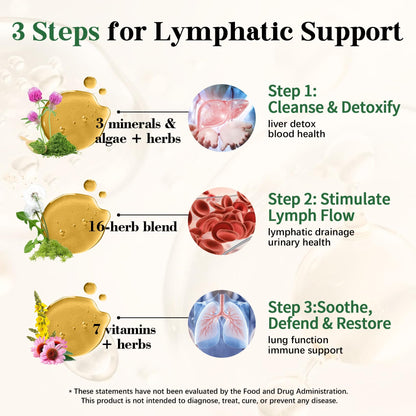 Migcopat 26-in-1 Liposomal Lymphatic Drainage Drops, Echinacea, Turmeric, Elderberry, Dandelion, Vitamins and Mullein Drops for Lungs, Lymphatic - Maple Wellness Supplements
