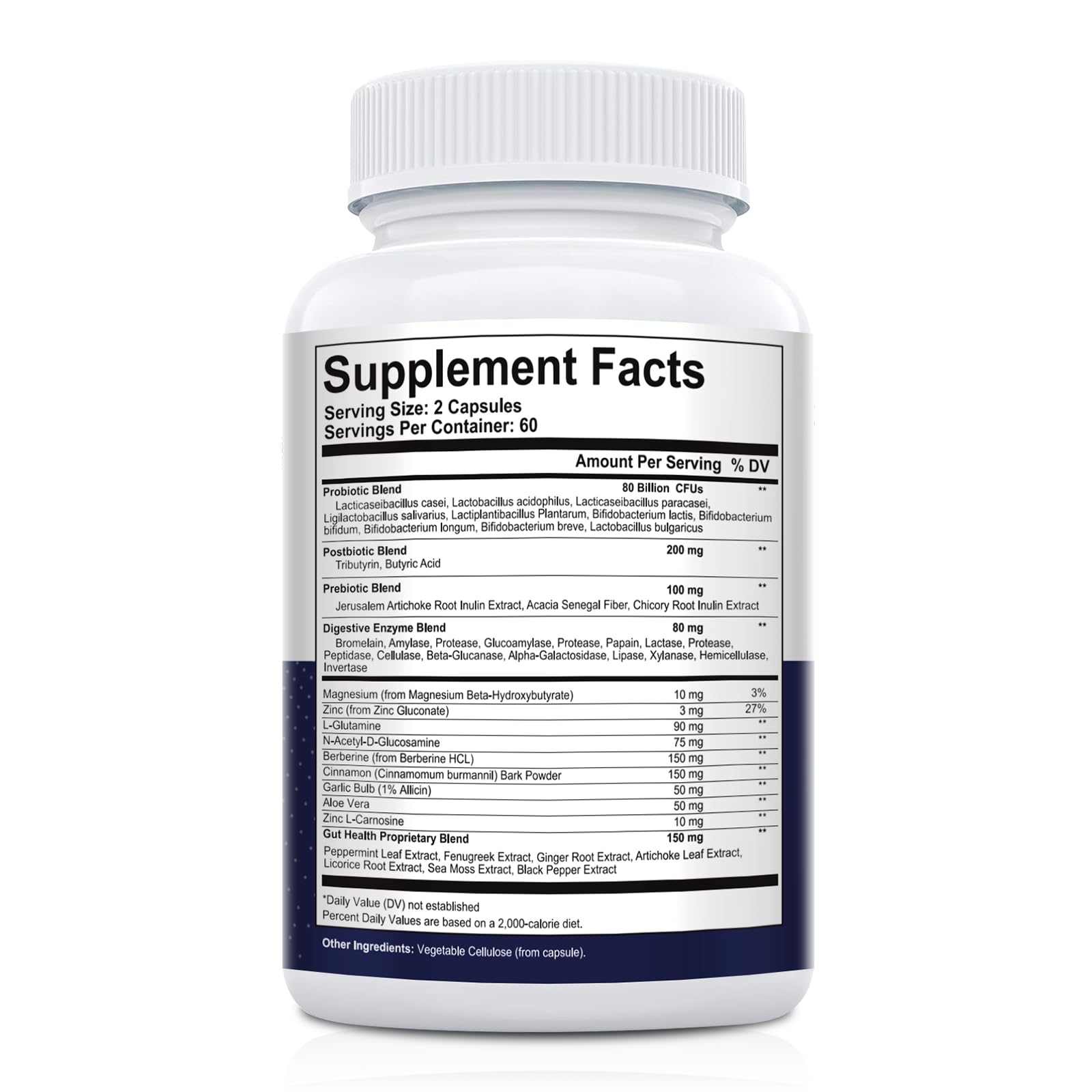 Migcopat Probiotic Prebiotic, Postbiotic & Digestive Enzymes for Digestive Health, 80 Billion CFU Probiotics Complete Gut Support with Berberine, Cinnamon, L-Glutamine - Maple Wellness Supplements