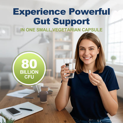 Migcopat Probiotic Prebiotic, Postbiotic & Digestive Enzymes for Digestive Health, 80 Billion CFU Probiotics Complete Gut Support with Berberine, Cinnamon, L-Glutamine - Maple Wellness Supplements