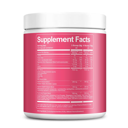 Migcopat Superfood Fiber Powder with Probiotics, Prebiotics, Digestive Enzymes, Vitamin C, Inulin, Magnesium, 14G Fiber Supplement for Digestive Support & Skin Health - Maple Wellness Supplements