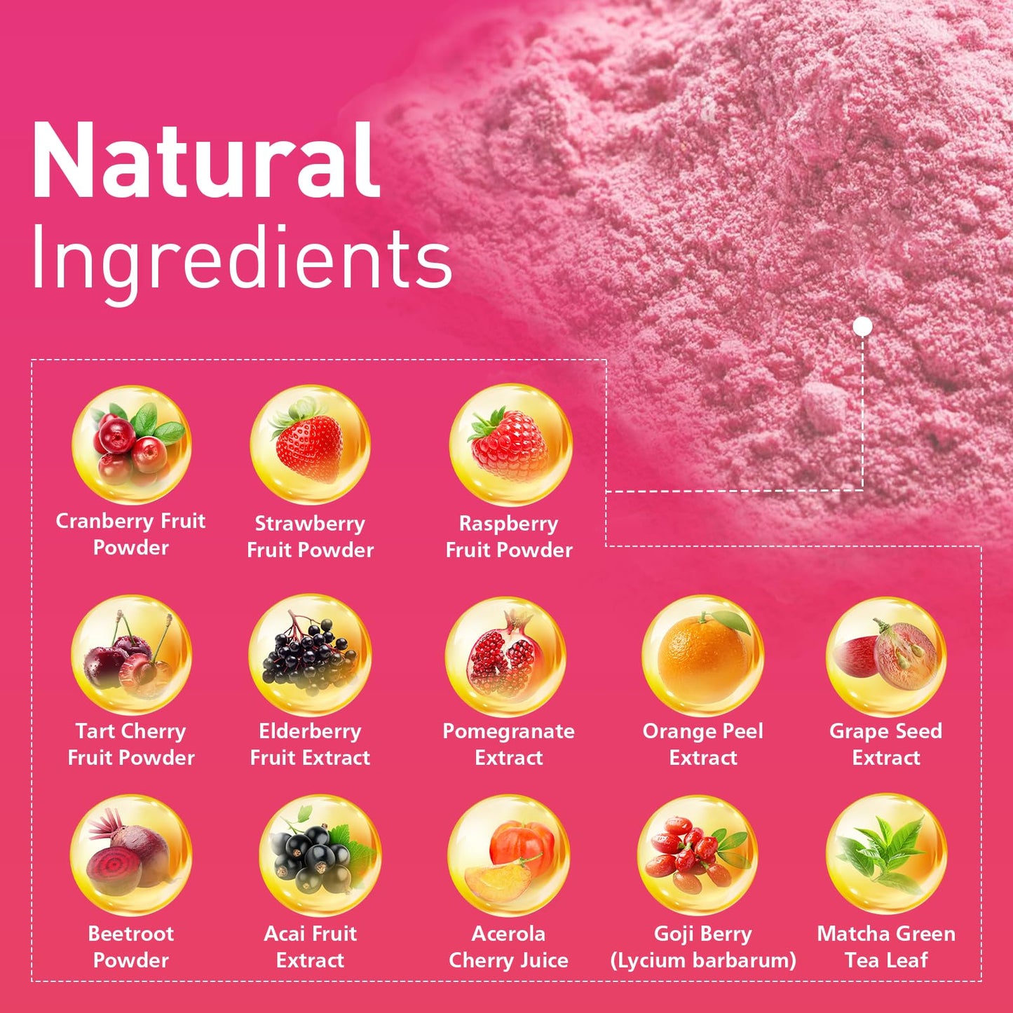 Migcopat Superfood Fiber Powder with Probiotics, Prebiotics, Digestive Enzymes, Vitamin C, Inulin, Magnesium, 14G Fiber Supplement for Digestive Support & Skin Health - Maple Wellness Supplements