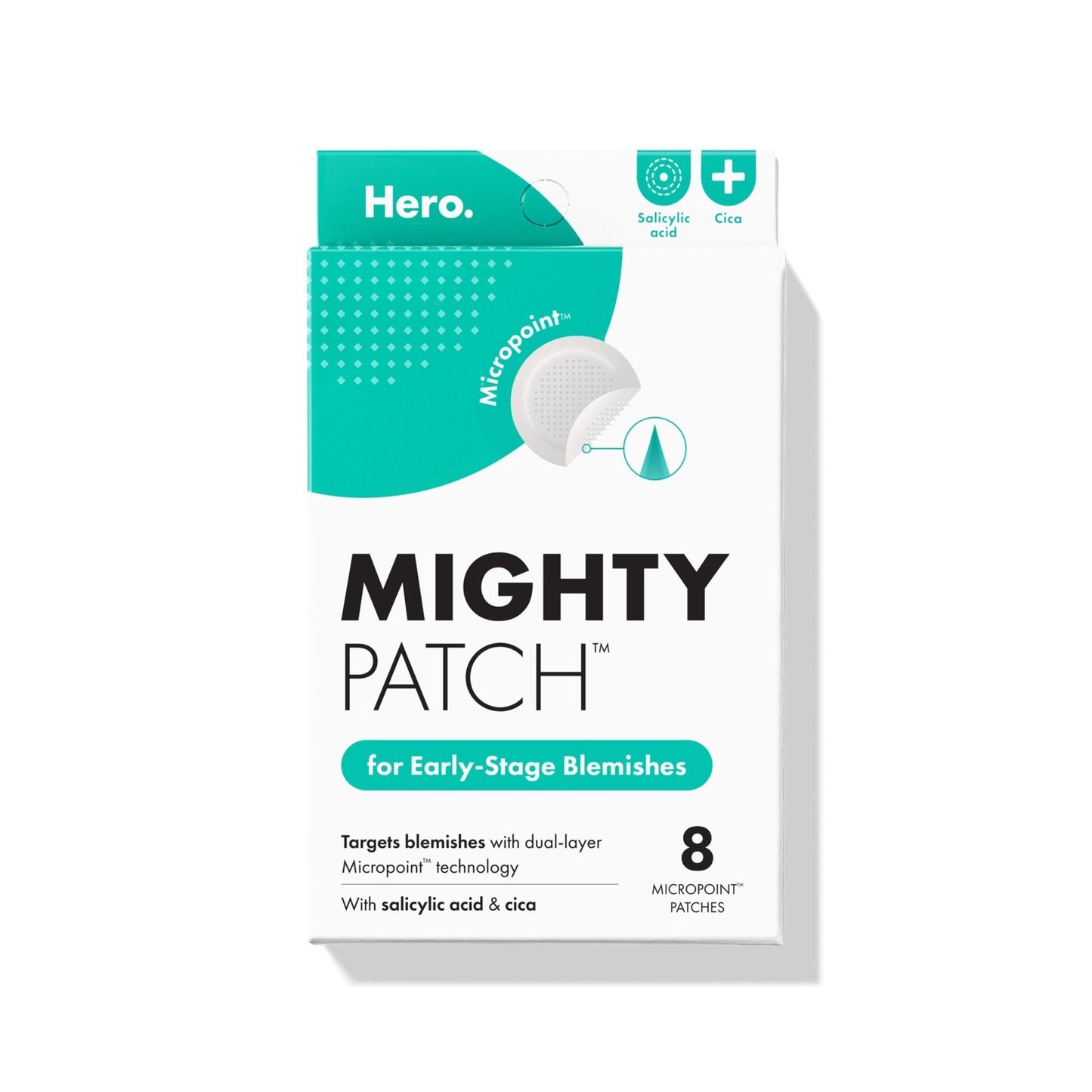 Mighty Patch Micropoint Large Hydrocolloid Pimple Patches for Face Blemishes from Hero Cosmetics, Acne Stickers for Early Stage Zits - Maple Wellness Supplements