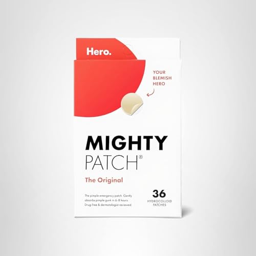 Mighty Patch Original Patch from Hero Cosmetics - 1 Hydrocolloid Acne Pimple Patches - Maple Wellness Supplements