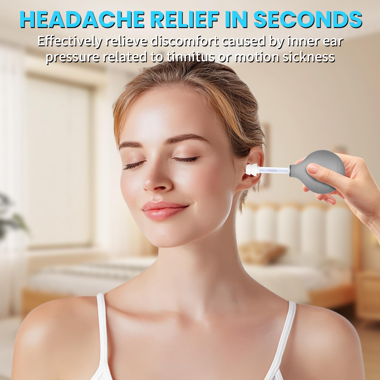Migraine & Ear Pressure Relief Device | Tension Headache, Ear Ache & Airplane Pressure Relief | Drug-Free Migraine Relief Products Gift for Sufferers（Gray） - Maple Wellness Supplements