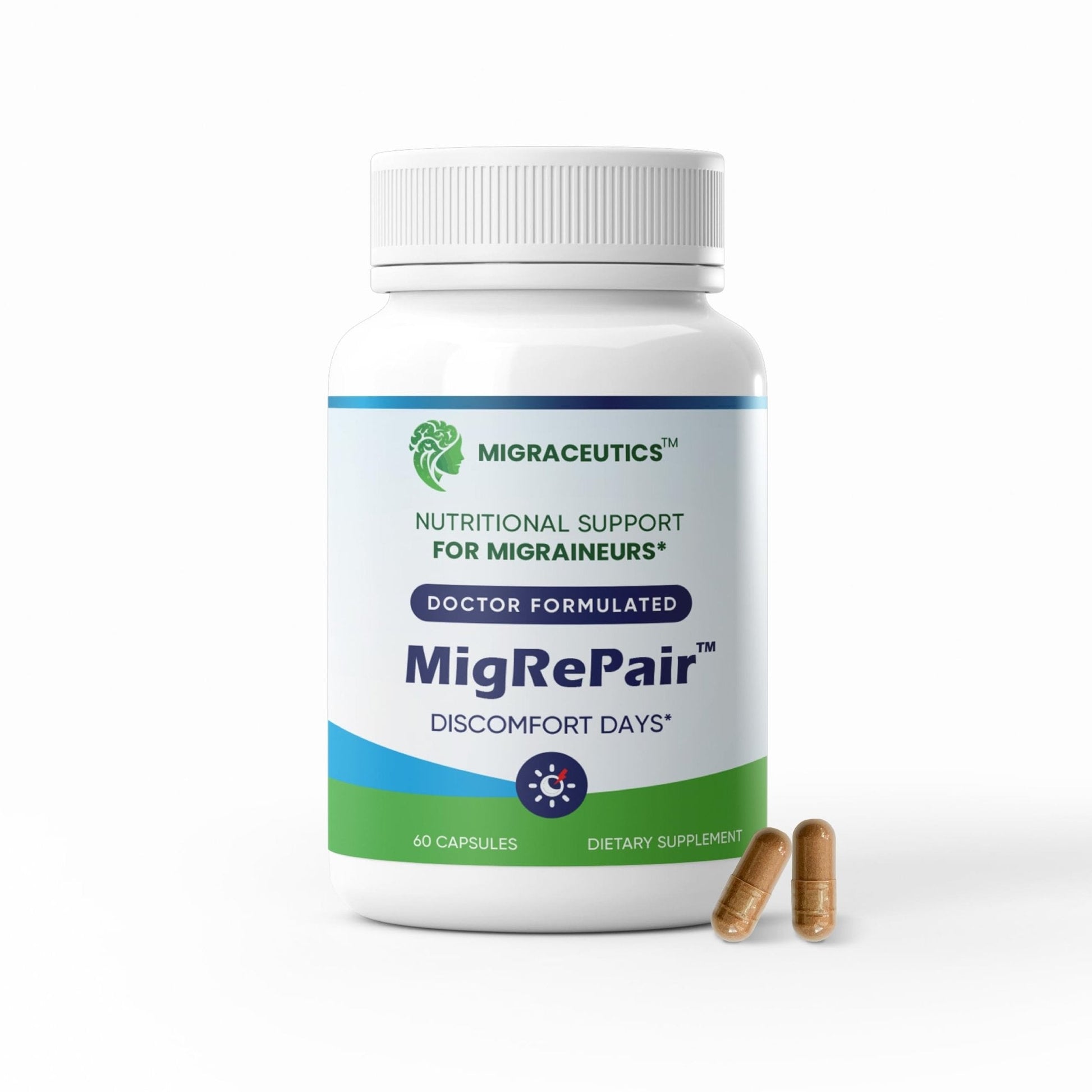 MigRePair | Doctor Formulated Natural Herbal Supplement for Migraine Relief Needs | Supports Relief During Migraine Discomfort (Ictal Phase) - Maple Wellness Supplements