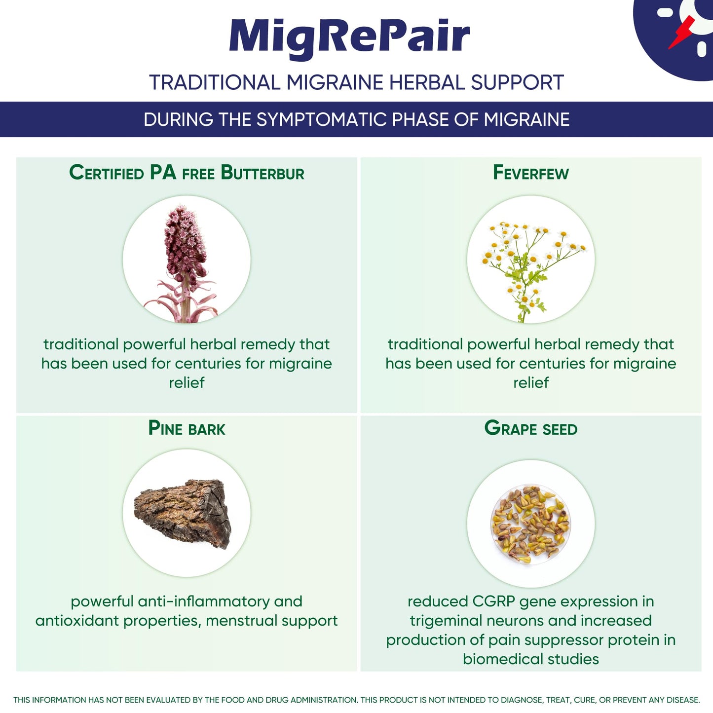 MigRePair | Doctor Formulated Natural Herbal Supplement for Migraine Relief Needs | Supports Relief During Migraine Discomfort (Ictal Phase) - Maple Wellness Supplements