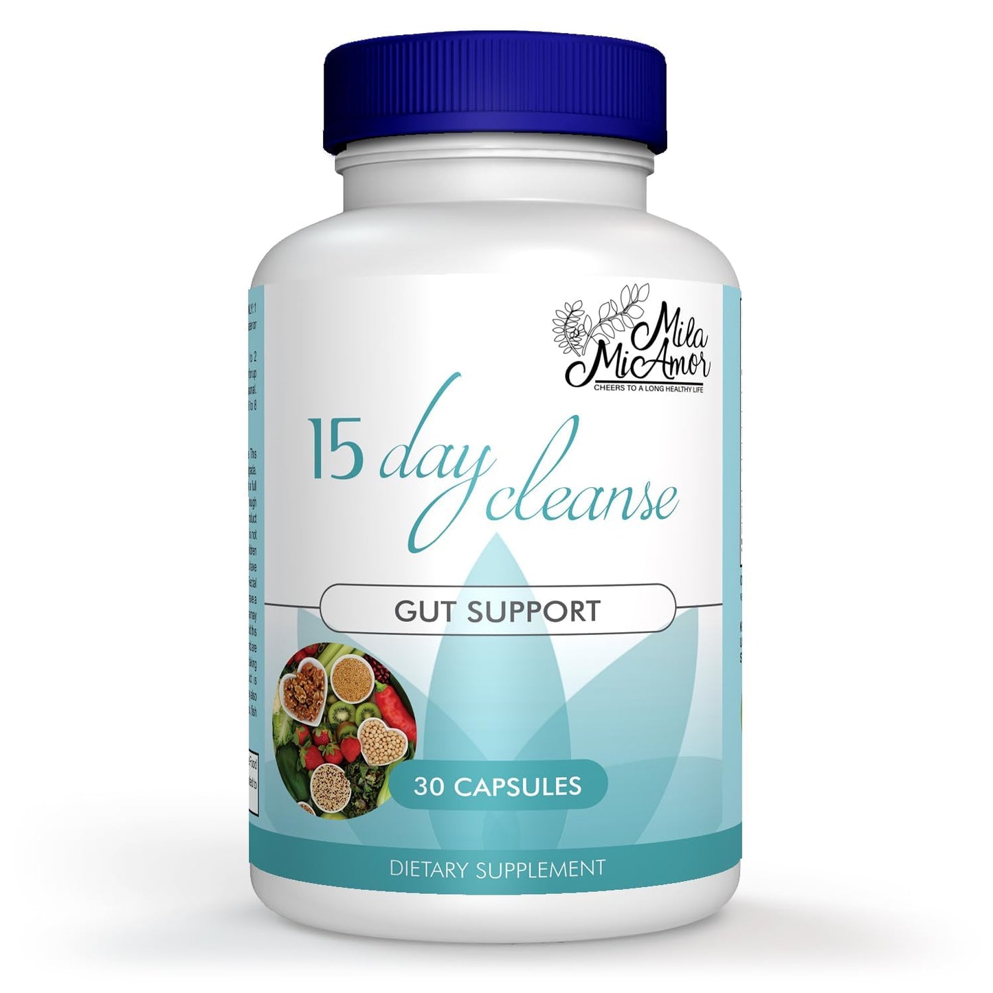 Mila Miamor 15 Day Cleanse - Gut and Colon Support - Advanced Gut Cleanse Detox for Women & Men with Senna, Cascara Sagrada & Psyllium Husk - Non-GMO - Made in USA - 30 Capsules - Maple Wellness Supplements