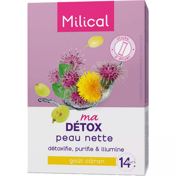 Milical Détox Peau Nette Détoxifie Purifie & Élimine 14 sticks - Maple Wellness Supplements