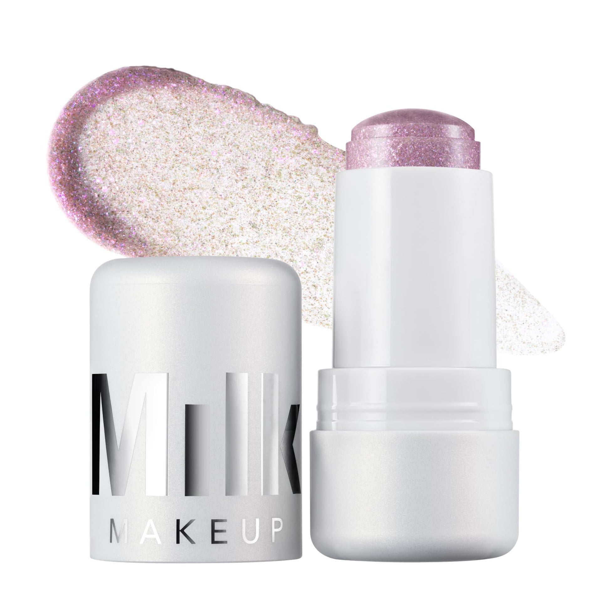 Milk Makeup Cooling Water Jelly Shimmer – Buildable Face + Body Highlighter Stick for Sheer Shimmery Glow – Long-Lasting, Hydrating, Glitter Free Formula – Boba (Violet Blue), 0.17oz - Maple Wellness Supplements