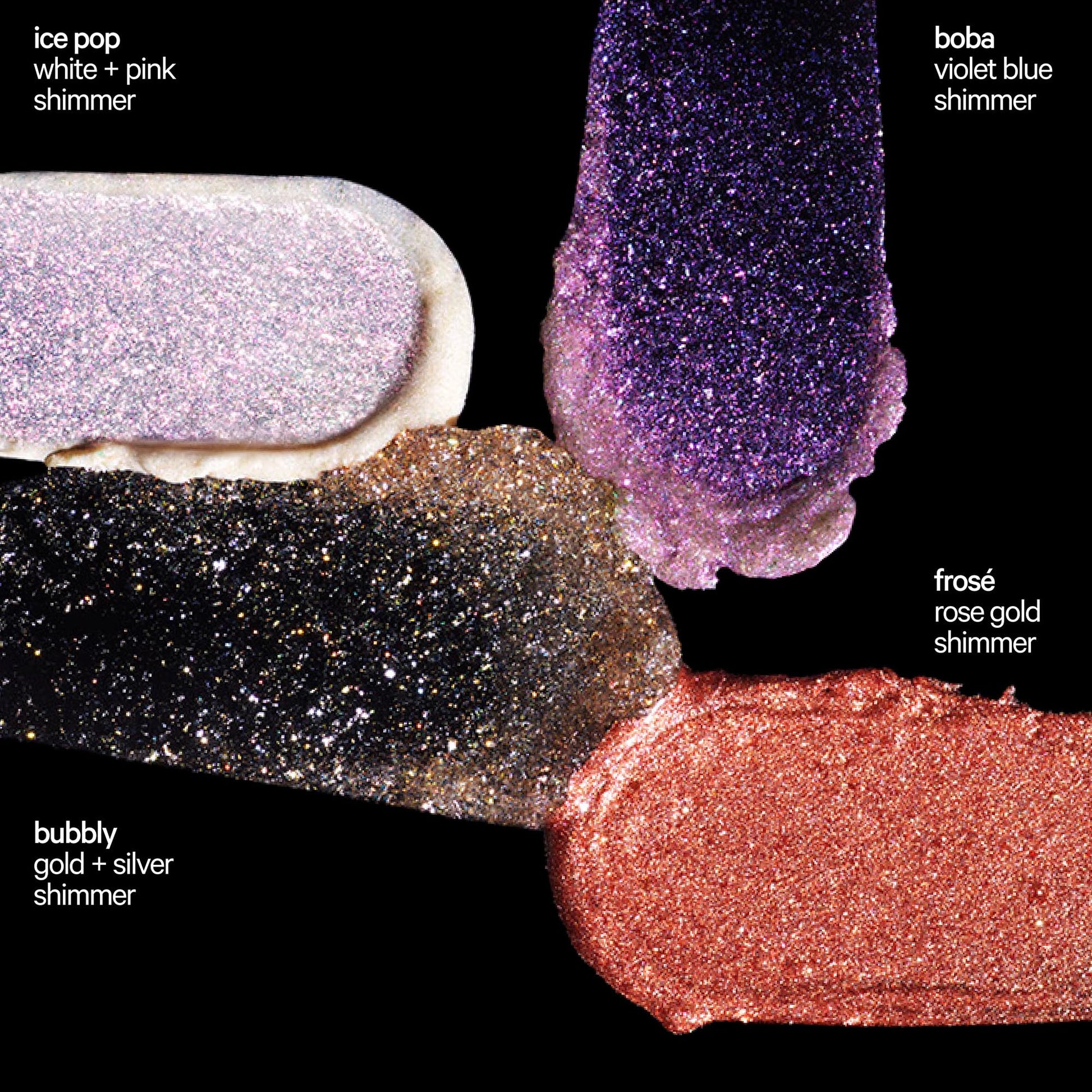 Milk Makeup Cooling Water Jelly Shimmer – Buildable Face + Body Highlighter Stick for Sheer Shimmery Glow – Long-Lasting, Hydrating, Glitter Free Formula – Boba (Violet Blue), 0.17oz - Maple Wellness Supplements
