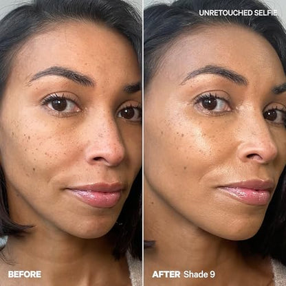 Milk Makeup Hydro Grip Hydrating Gel Skin Tint – 12HR Lightweight Buildable Coverage with Hyaluronic Acid for Natural Dewy Finish – Non-Comedogenic – 9 Medium Tan w/Warm Undertones, 1oz - Maple Wellness Supplements