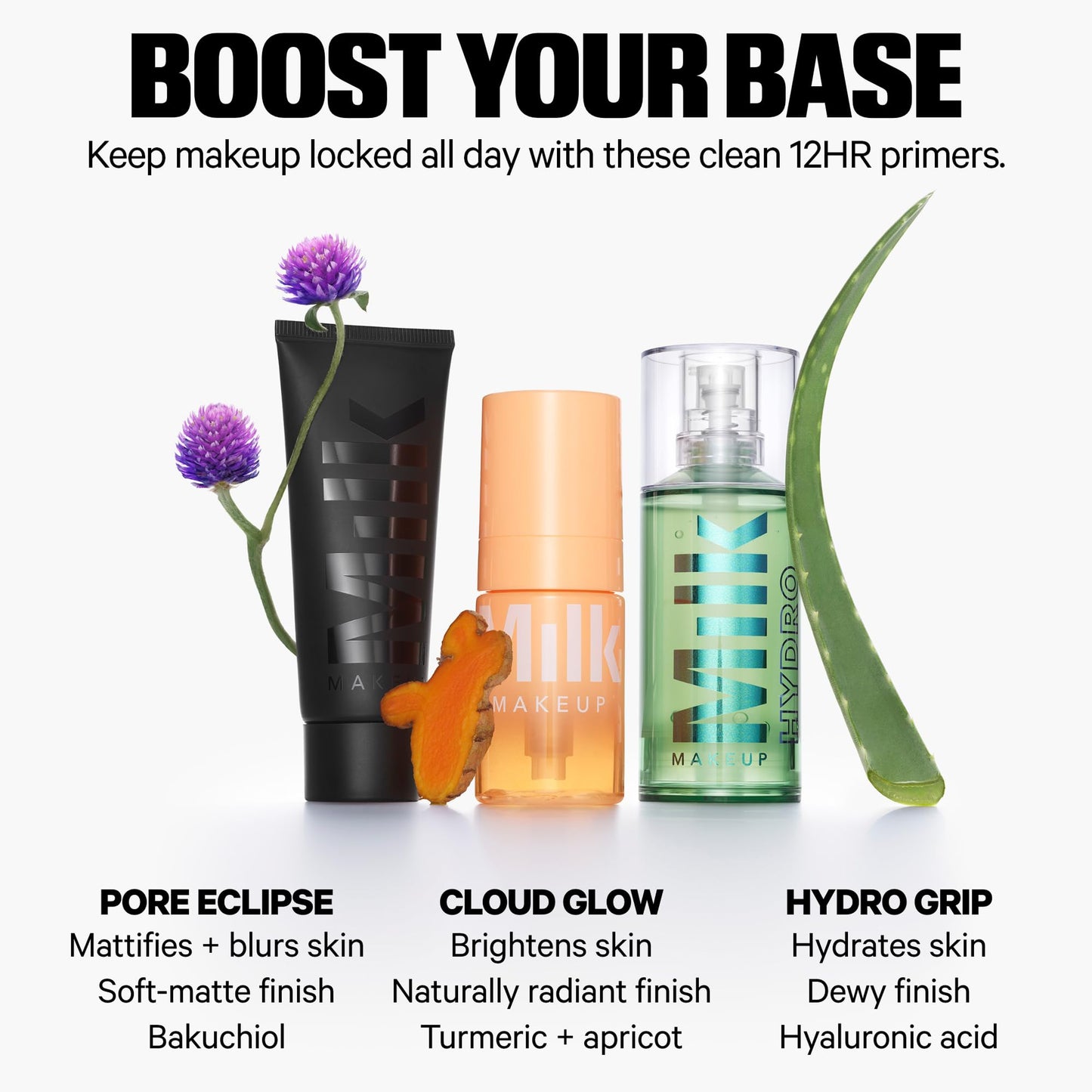 Milk Makeup Hydro Grip Primer with Hyaluronic Acid + Niacinamide – Hydrating Face Primer Grips Makeup for Up to 12 Hours – Silicone-Free, Lightweight Gel with Dewy Finish – 0.33 oz - Maple Wellness Supplements