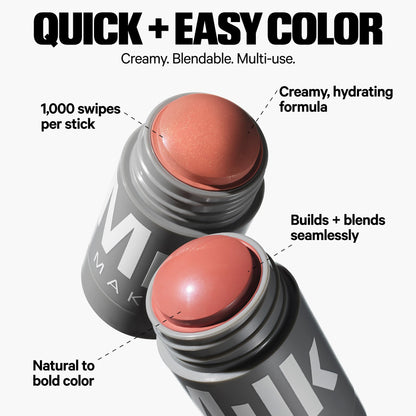 Milk Makeup Lip + Cheek Stick – Buildable Cream Blush + Lip Color w/Hydrating Mango Butter + Avocado Oil for a Natural Flush – Long-Lasting, Multiuse, Vegan Formula – Werk (Dusty Rose), 0.21 oz - Maple Wellness Supplements