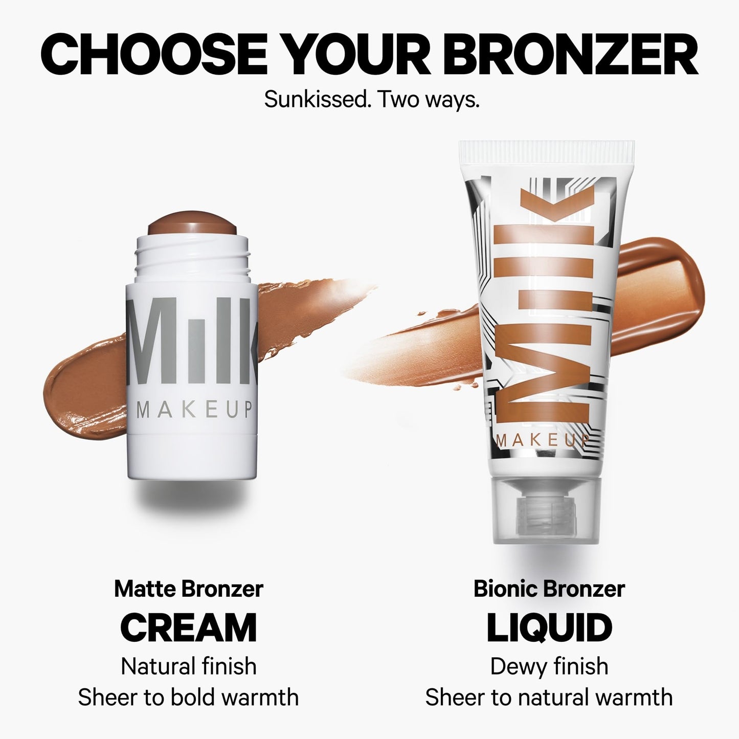 Milk Makeup Matte Bronzer – Buildable Cream Bronzer Stick with Mango Butter + Apricot Oil – Hydrating, Multi-Use Formula for a Sunkissed Glow – Baked, 0.19 oz - Maple Wellness Supplements