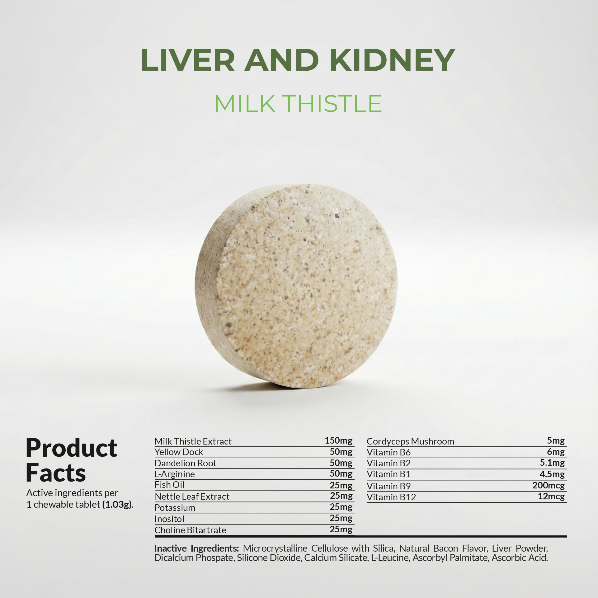 Milk Thistle for Dogs - 120 Chewable Tablets - Silymarin - Liver and Kidney Support with EPA & DHA - Detox - Liver Supplement for Dogs - Maple Wellness Supplements