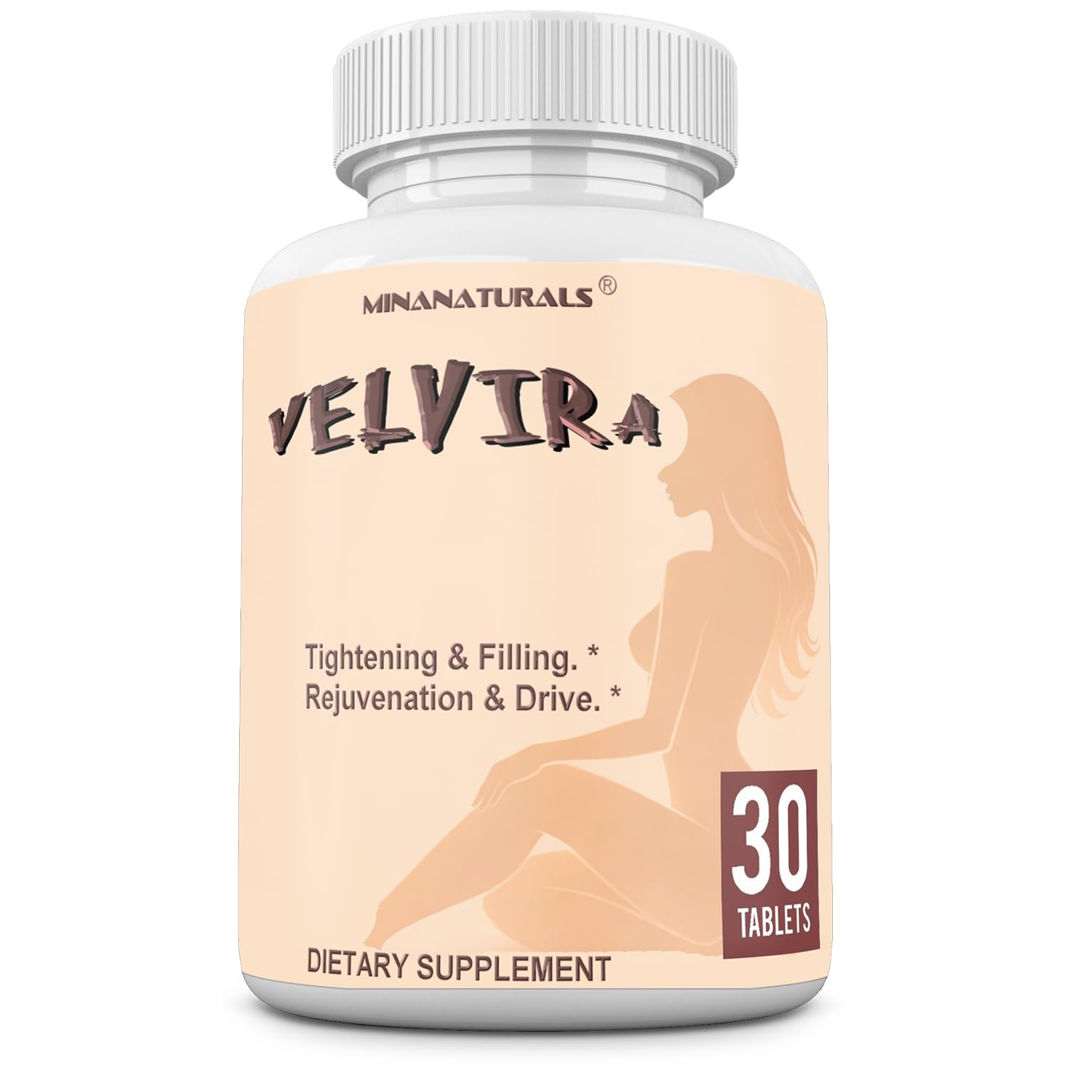 MINANATURALS VELVIRA Feminine Wellness Support Supplement for Women Herbal Rejuvenation Formula with Vitamins, Amino Acids & Collagen 30 Tablets - Maple Wellness Supplements
